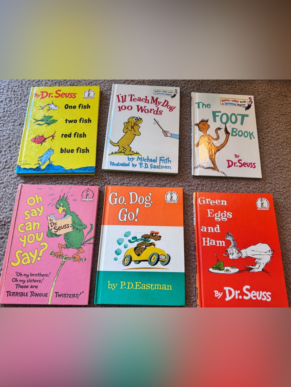 Set of 6 Vintage Dr. Seuss books